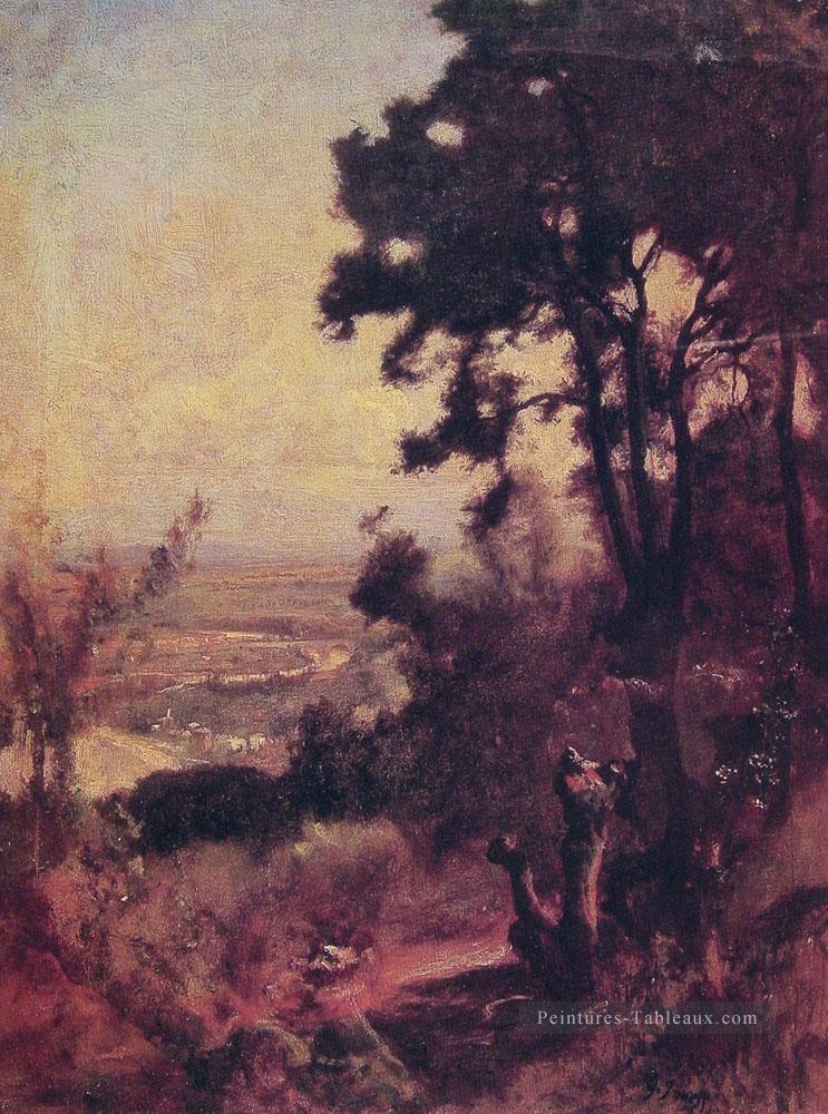 Vallée près de Perugia Tonalist George Inness Peintures à l'huile